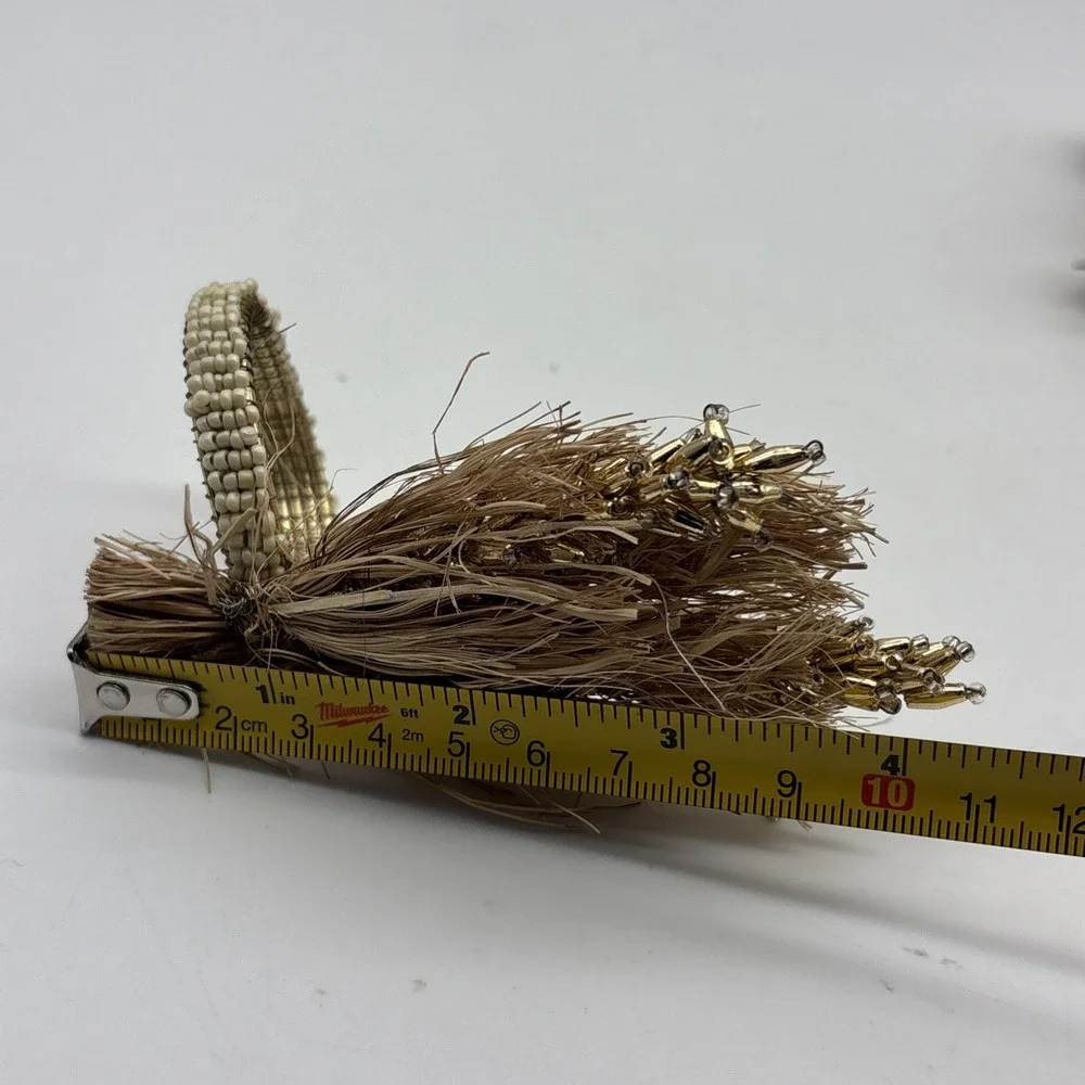Cynthia Rowley Wheat Napkin Rings SET OF 4 Thanksgiving Harvest Fall Autumn